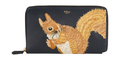 Mulberry Squirrel Clutch, front view